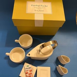 Tea Forte tea teardrop porcelain boxes TEA DROP TEA SET